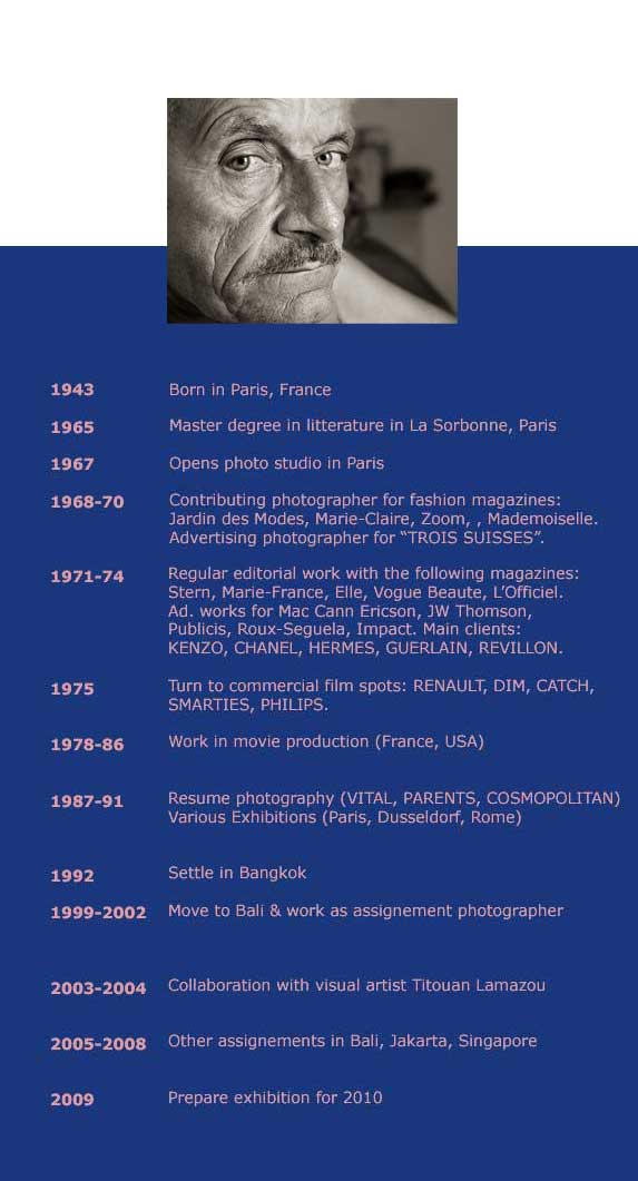 France Fashion Photographer Vilo Portrait with CV
